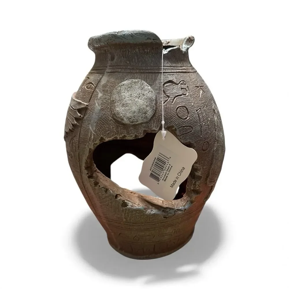 SPORN Aquatic Creations Ancient Vase aquarium ornament 6.5”x6.3”x 8.7”